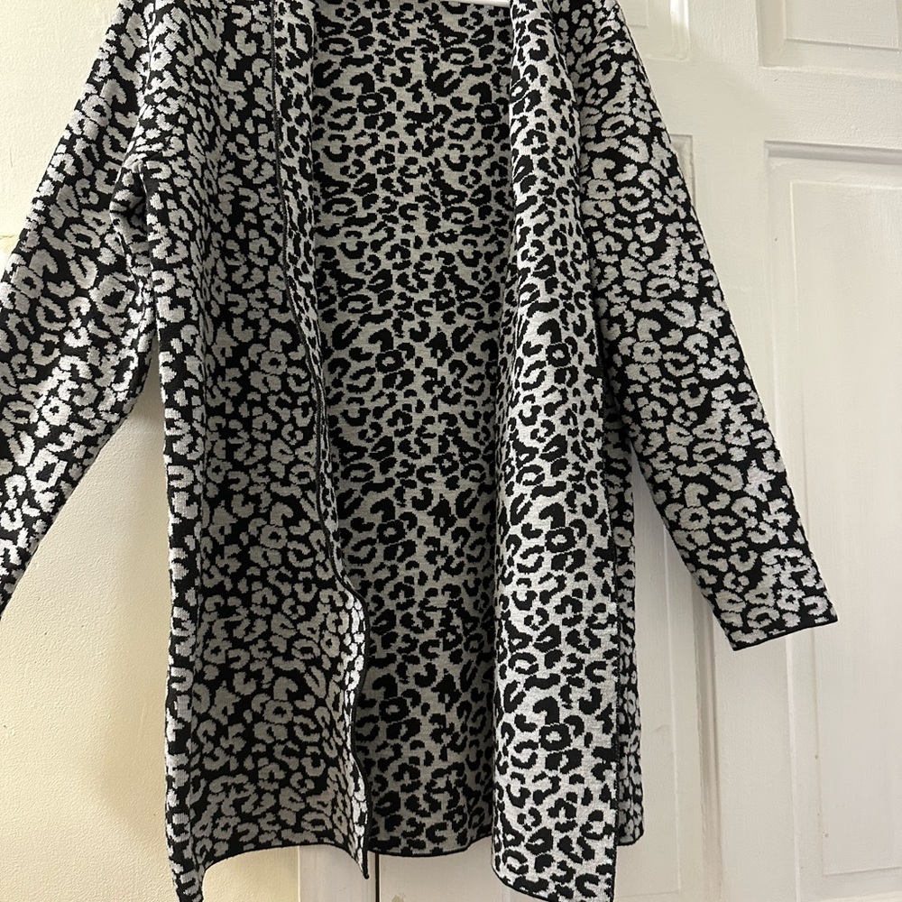 Leopard Print Open Cardigan